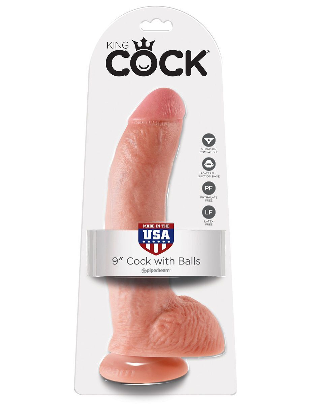 Фаллоимитатор 9  cock with balls - 22,9 см.