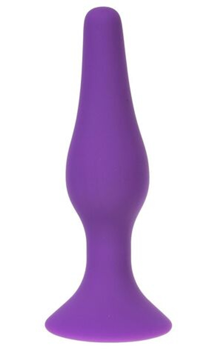 Фиолетовая силиконовая анальная пробка