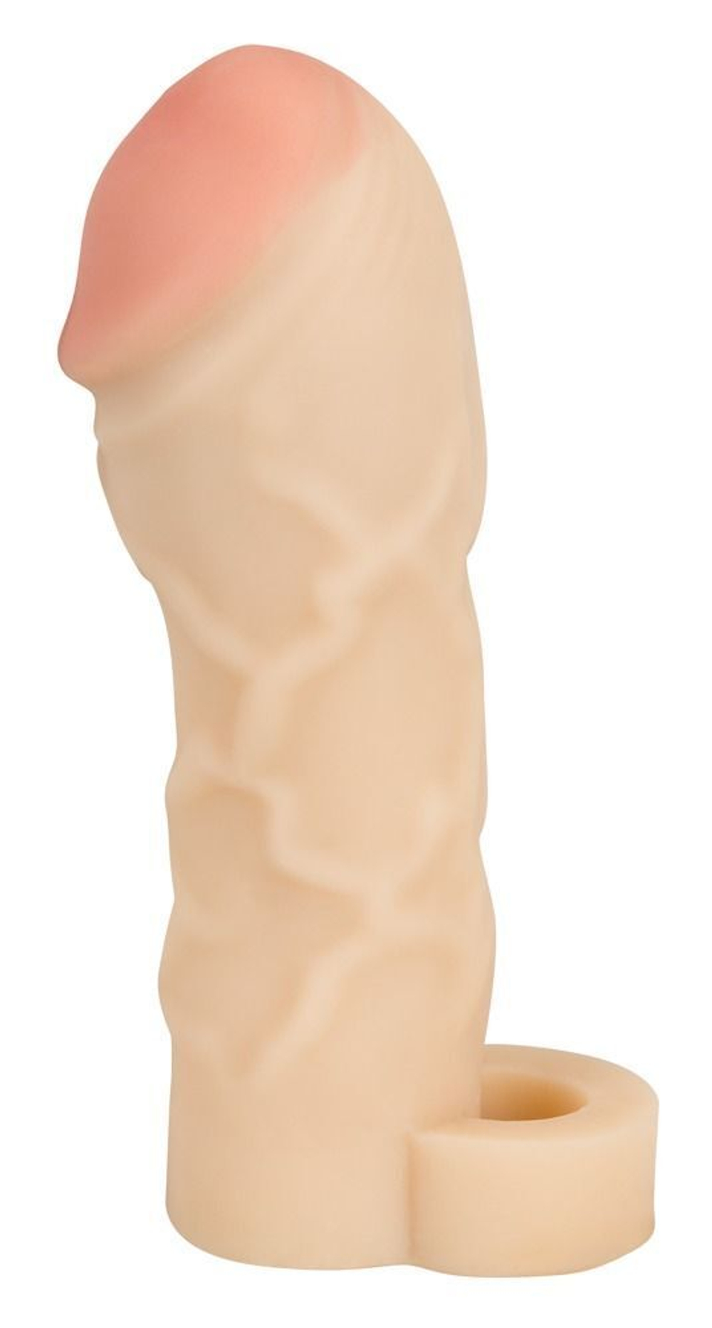 Закрытая удлиняющая насадка на пенис с подхватом мошонки thicker & bigger extension - 17 см.