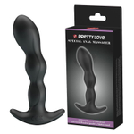 Черный анальный стимулятор простаты с вибрацией special anal massager - 14,5 см.