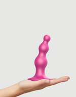 Розовая насадка Strap-On-Me Dildo Plug Beads size S