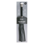 Черная плеть easytoys flogger with metal grip - 38 см.
