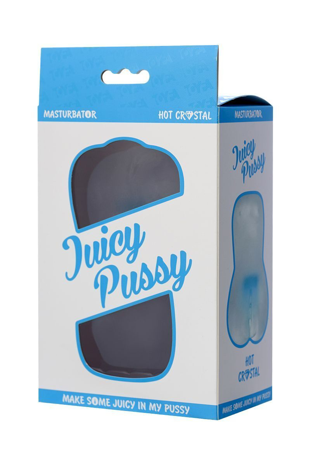 Прозрачный реалистичный мастурбатор juicy pussy hot crystal