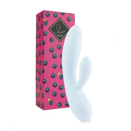 Нежно-голубой вибратор-кролик lea rabbit vibrator - 20,2 см.
