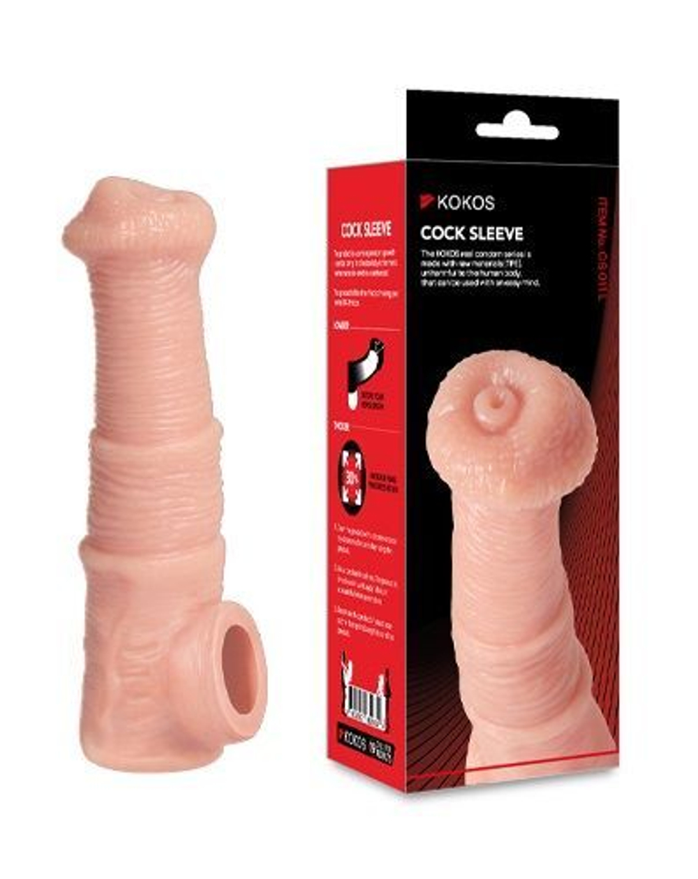 Телесная фантазийная насадка на член cock sleeve