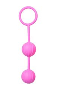 Розовые вагинальные шарики с ребрышками Roze Love Balls
