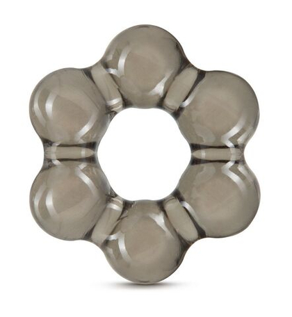 Дымчатое эрекционное кольцо stay hard thick bead cock ring