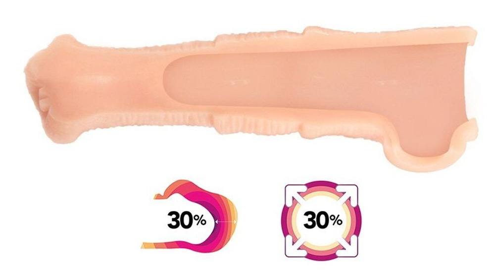 Телесная фантазийная насадка на член cock sleeve
