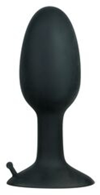 Полая анальная пробка с шариком Silicone Plug