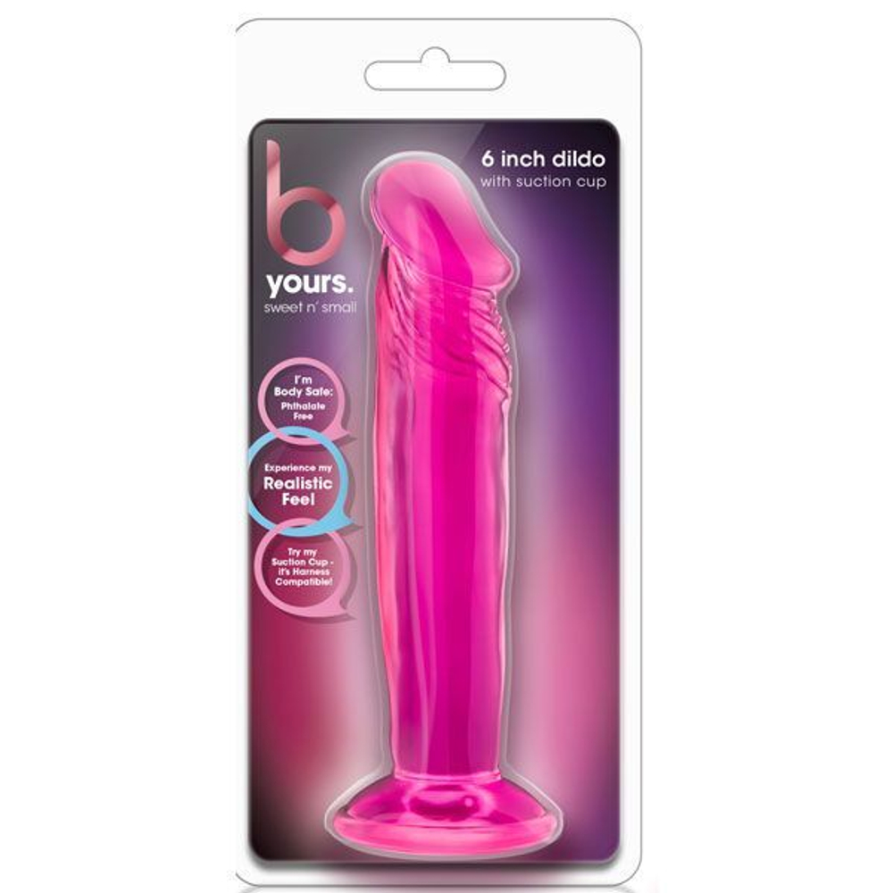Анальный фаллоимитатор sweet n small 6 inch dildo with suction cup - 16,5 см.