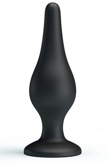 Анальная пробка на присоске среднего размера sensitive prostate plug - 14 см.