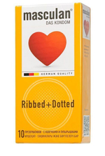 Презервативы с колечками и пупырышками Masculan Ribbed+Dotted