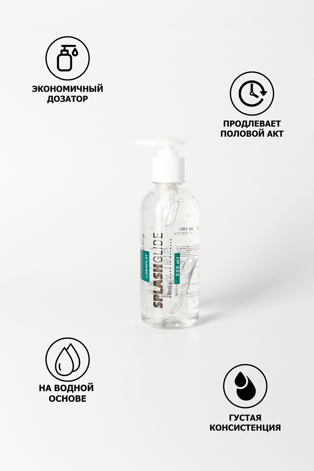 Пролонгирующий лубрикант на водной основе Splashglide Long Play Prolong