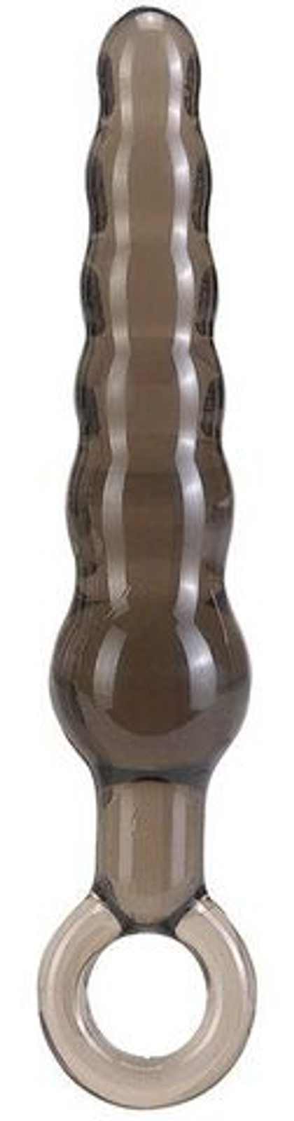 Дымчатая фигурная анальная ёлочка anal stick - 14 см.