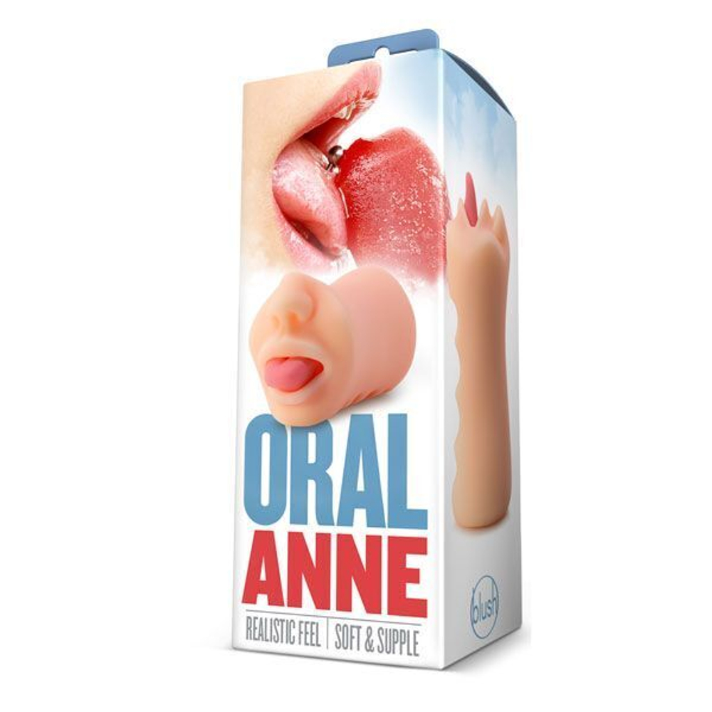 Реалистичный мастурбатор-ротик с язычком Sensual Anne