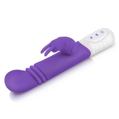 Фиолетовый массажер для g-точки slim shaft thrusting g-spot rabbit - 23 см.