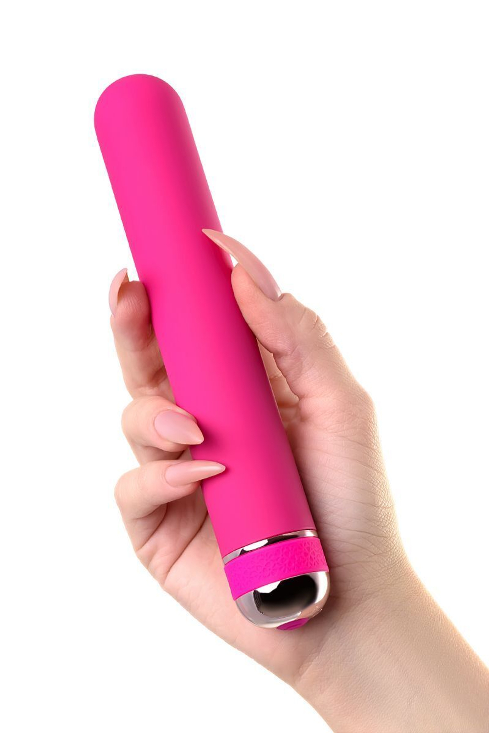 Розовый нереалистичный вибратор Mastick