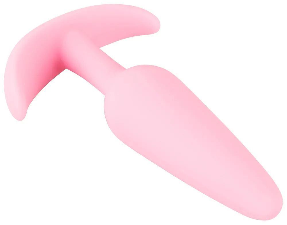 Розовая анальная втулка mini butt plug - 8,4 см.