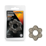 Дымчатое эрекционное кольцо stay hard thick bead cock ring