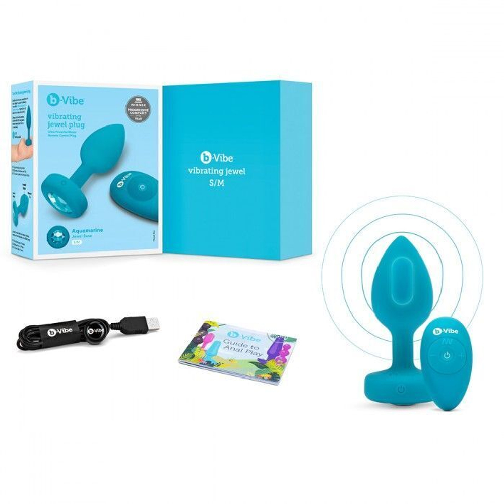 Анальная вибровтулка с кристаллом Vibrating Jewel Plug