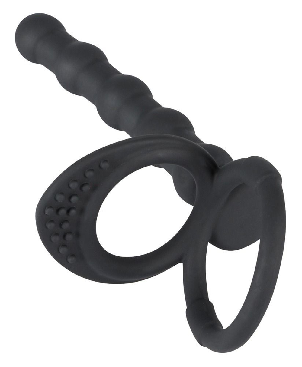 Насадка на пенис для двойного проникновения cock & ball ring