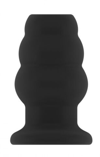Чёрная анальная пробка с тоннелем №49 small hollow tunnel butt plug 3 inch - 7,7 см.