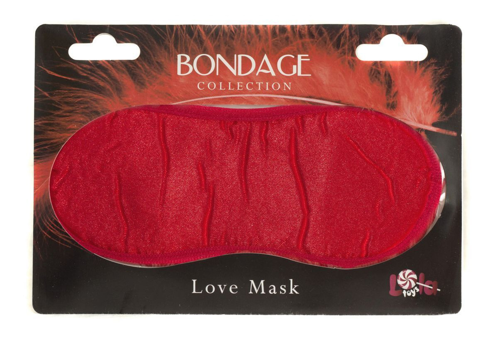 Красная маска на глаза bondage