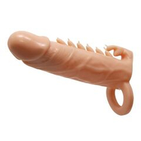 Телесная удлиняющая насадка penis sleeve emmitt - 17 см.