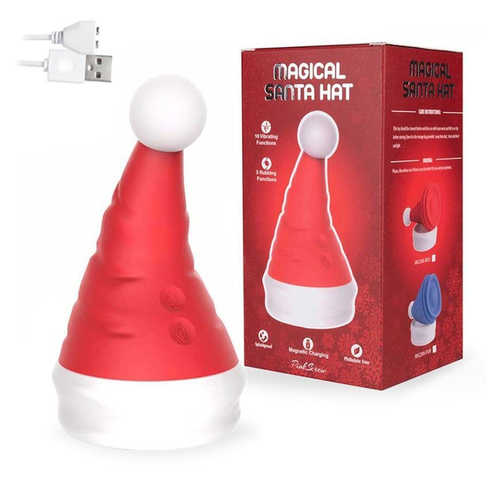 Вибростимулятор в форме колпака magical santa hat