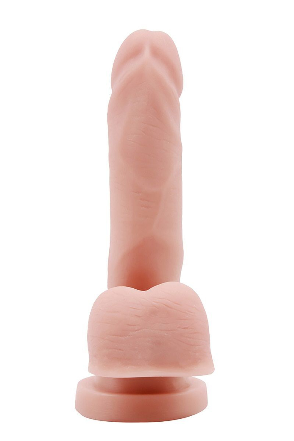 Телесный фаллоимитатор-реалистик dual density dildo - 14,5 см.