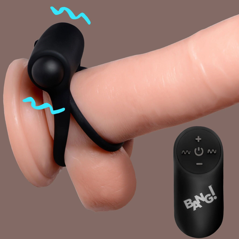 Эрекционное виброкольцо 28x remote control vibrating cock ring & bullet