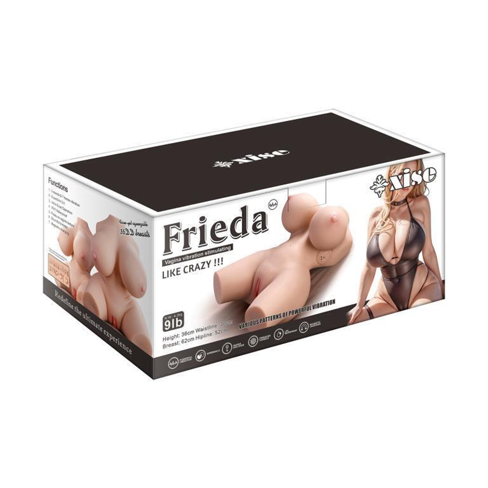 Мастурбатор-торс frieda с функцией вибрации