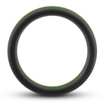 Черно-зеленое эрекционное кольцо silicone go pro cock ring