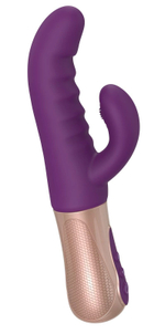 Фиолетовый вибратор-кролик sassy bunny - 21 см.