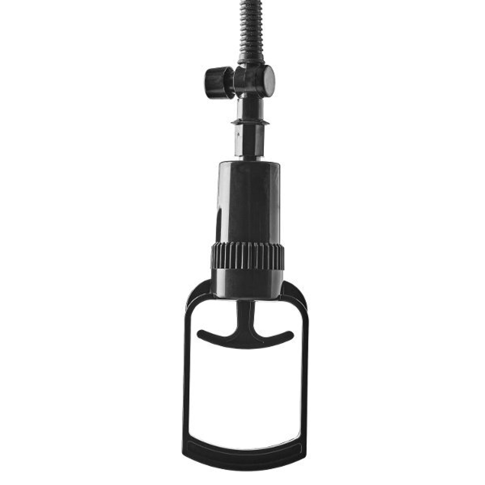 Прозрачная вакуумная помпа с манометром deluxe penis pump
