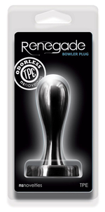 Черная анальная пробка Bowler Plug
