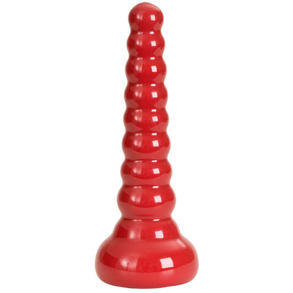 Ребристая анальная втулка red boy anal wand butt plug - 21,3 см.