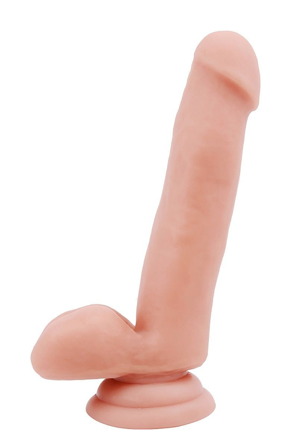 Телесный фаллоимитатор-реалистик dual density dildo - 18 см.