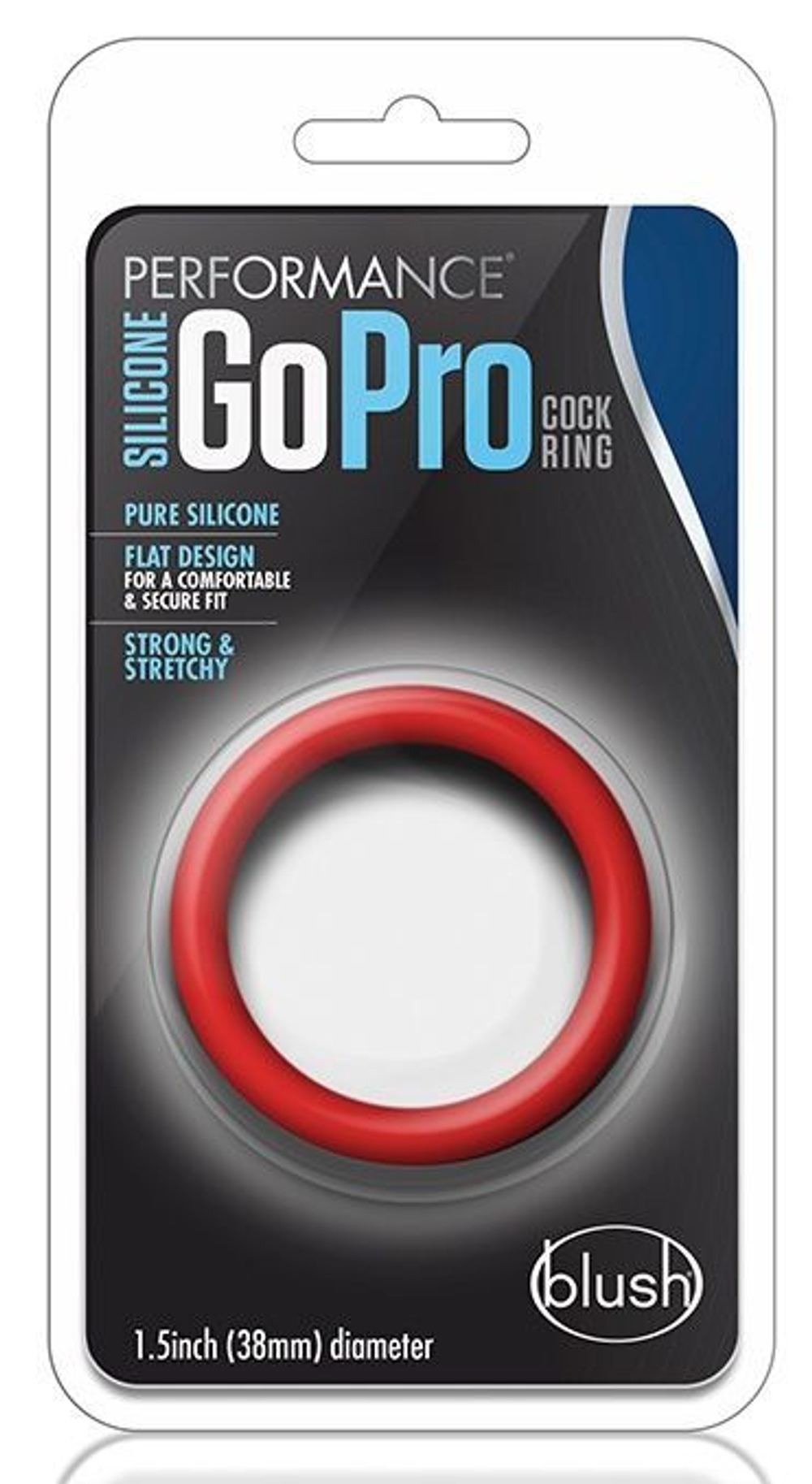 Красное эрекционное кольцо silicone go pro cock ring
