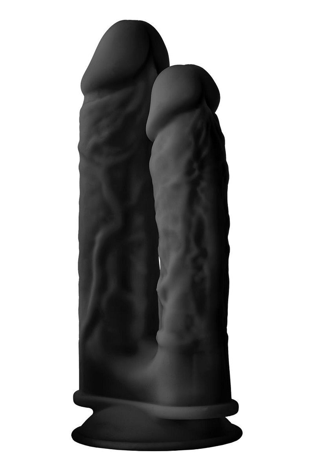 Черный анально-вагинальный фаллоимитатор double penetrator - 19,5 см.