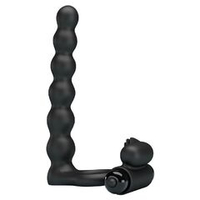 Черная насадка для двойной стимуляции hercules penis sheath iii - 15,3 см.
