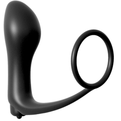Анальная пробка с вибрацией с эрекционным кольцом ass-gasm cockring vibrating plug