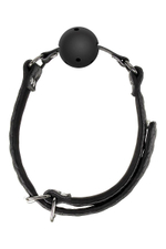 Черный кляп-шарик ball gag diamond