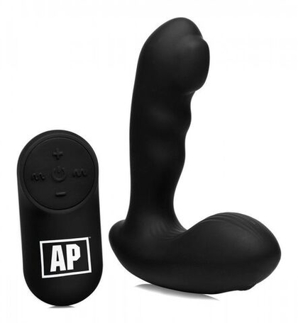 Черный стимулятор простаты alpha-pro 7x p-milker silicone prostate stimulator with milking bead