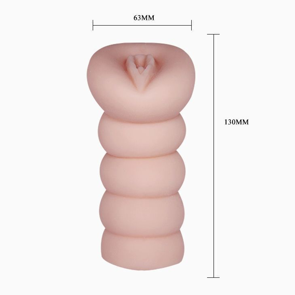 Реалистичный мастурбатор с эффектом смазки Sensual-Vortex.