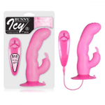 Вибратор с клиторальным стимулятором BUNNY ICY - 18 см.