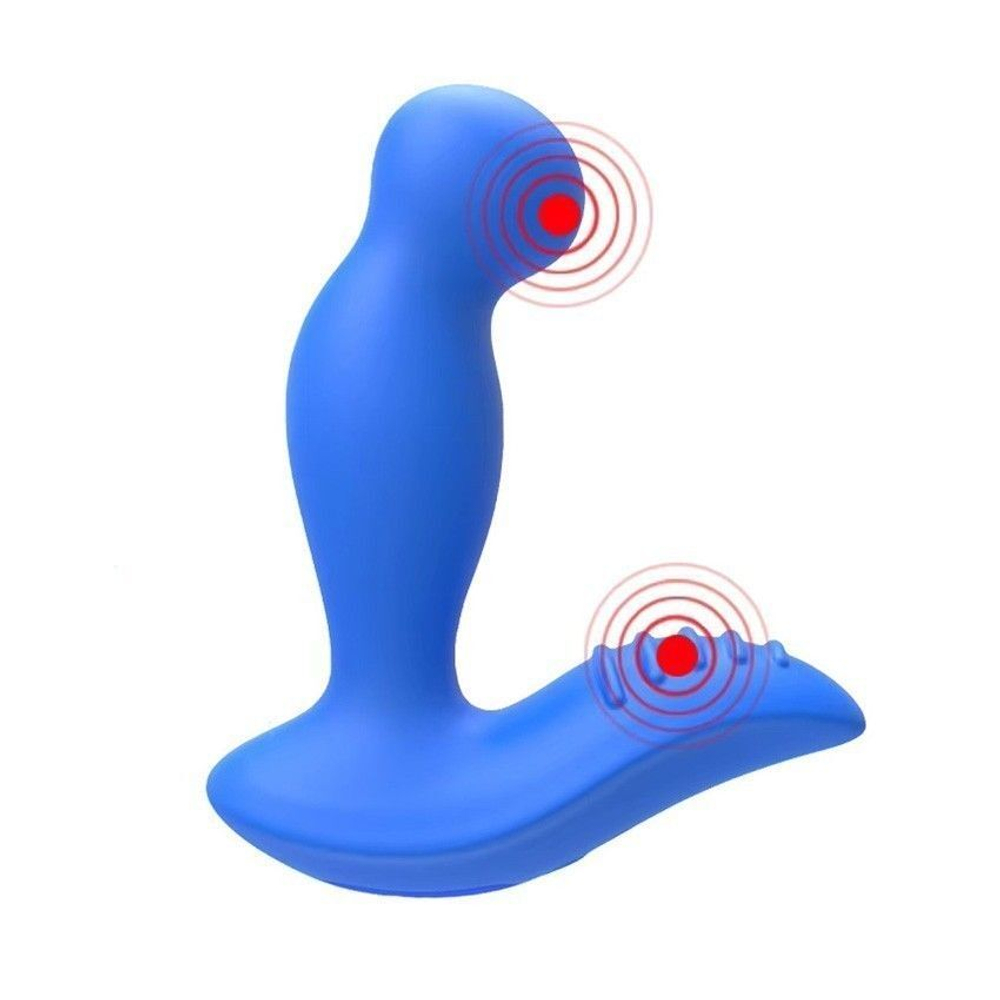 Синий вибромассажер простаты 3,5’’ p-spot massager - 12,5 см.