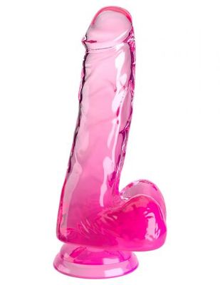 Фаллоимитатор king cock clear 6  cock with balls - 17,8 см.
