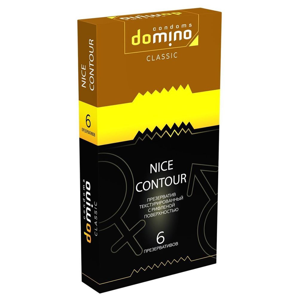 Презервативы с рёбрышками DOMINO Classic Nice Contour - 6 шт.