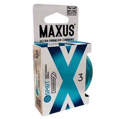 Гладкие презервативы Maxus G spot с двойной спиралью